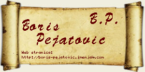 Boris Pejatović vizit kartica